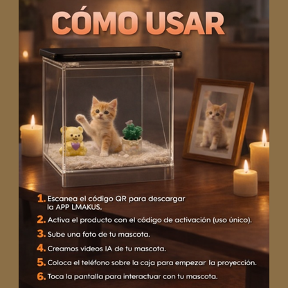 Cubo Holográfico de Mascotas Personalizado.