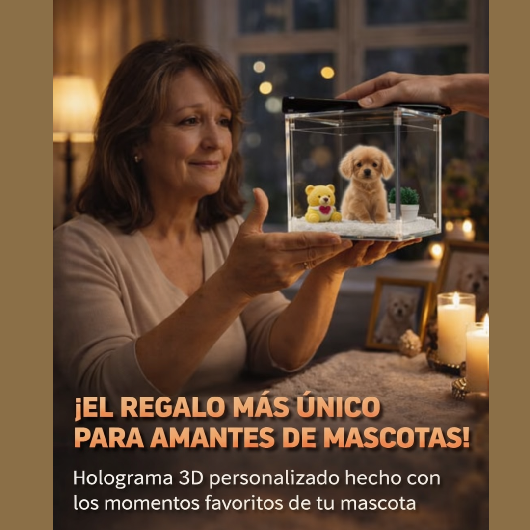 Cubo Holográfico de Mascotas Personalizado.